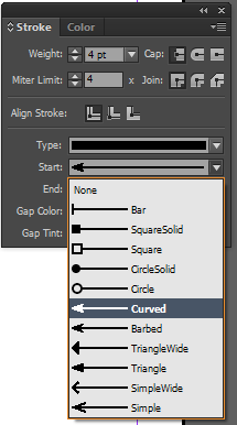 Adobe Indesign CC: Creating Arrows on Lines